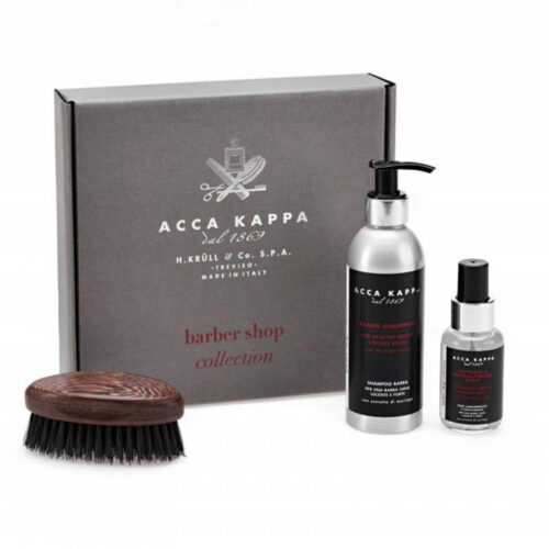 ACCA KAPPA SET REGALO BARBER SHOP COLLECTION SHAMPOO BARBA 200ML + SIERO BARBA 50ML + SPAZZOLA BARBA