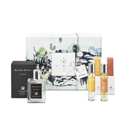 ACCA KAPPA MUSCHIO BIANCO SET REGALO EDP MUSCHIO BIANCO 50ML + EDP VANIGLIA FIOR DI MANDORLO 15ML + EDP IDILLIO 15ML