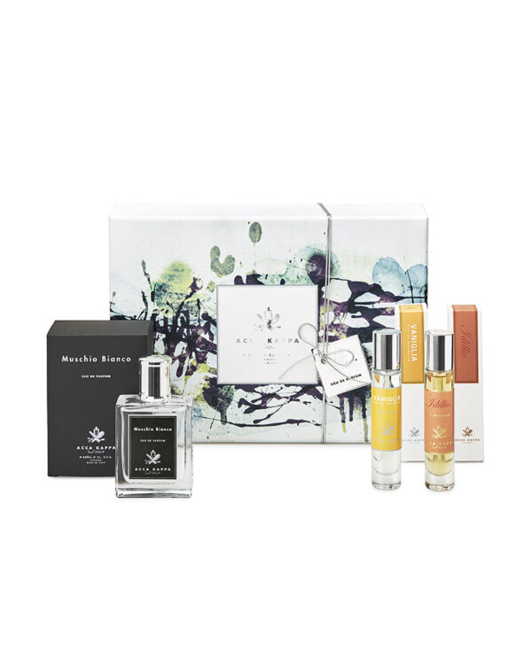 ACCA KAPPA MUSCHIO BIANCO SET REGALO EDP MUSCHIO BIANCO 50ML + EDP VANIGLIA FIOR DI MANDORLO 15ML + EDP IDILLIO 15ML