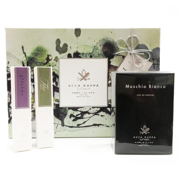 ACCA KAPPA SET REGALO MUSCHIO BIANCO 50ML EDP + TILIA CORDATA 15ML EDP + GLICINE 15ML EDP