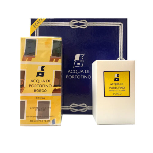 ACQUA DI PORTOFINO BORGO GIFT SET 100ML SPRAY EDT INTENSE + HOME FRAGRANCE 100ML