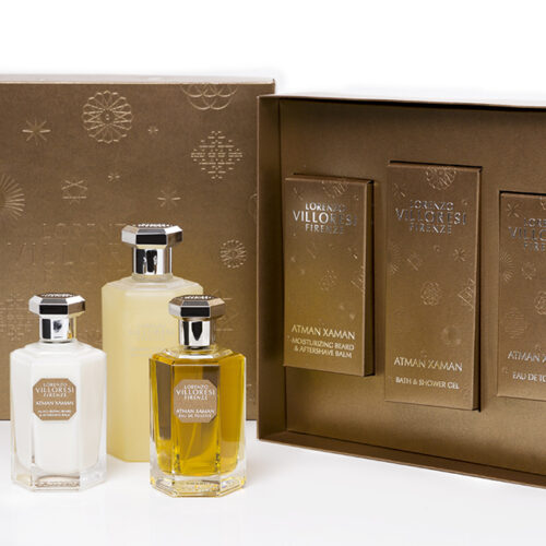 GIFT SET LORENZO VILLORESI FIRENZE ATMAN XAMAN 100ML SPRAY EDT + AFTERSHAVE BALM 100ML + BATH & SHOWER GEL 250ML