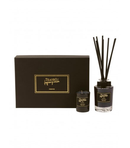 TEATRO FRAGRANZE UNICHE COFANETTO MINI SINFONIA NERO DIVINO 1815 FRAGRANZA AMBIENTE 100ML + CANDELA 40GR.