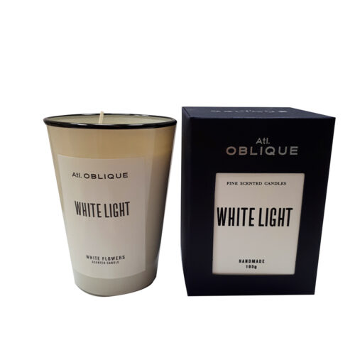 ATELIER OBLIQUE WHITE LIGHT CANDLES CANDELA 195GR