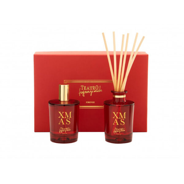 TEATRO FRAGRANZE UNICHE COFANETTO MINI SINFONIA XMAS FRAGRANZA AMBIENTE STICK 100ML + SPRAY 100ML