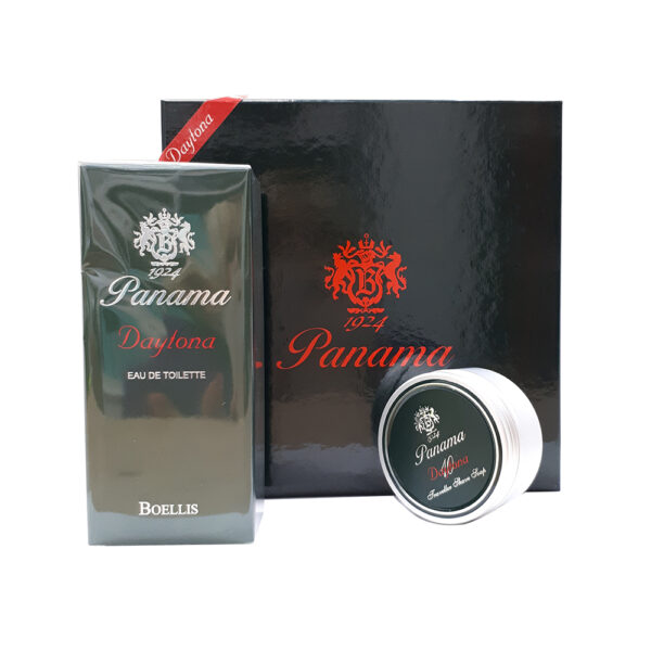 GIFT SET BOELLIS NAPOLI PANAMA 1924 DAYTONA 100ML SPRAY EAU DE TOILETTE +TRAVELLER SHAVE SOAP 100ML