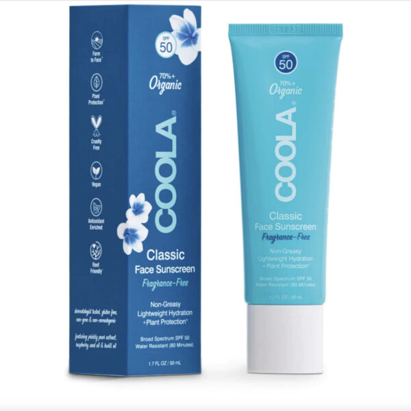 COOLA FACE CLASSIC SUNSCREEN SPF 50 FRAGRANCE FREE 50ML