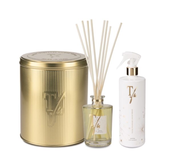 TEATRO FRAGRANZE UNICHE GOLD TIN BOX JOYFUL STICK 250ML + PISTOLA SPRAY 500ML