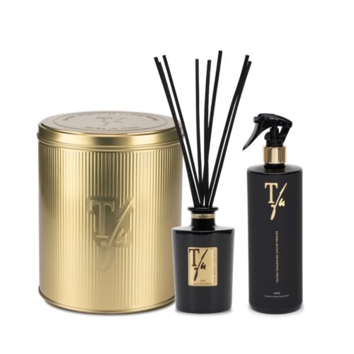 TEATRO FRAGRANZE UNICHE GOLD TIN BOX ORO STICK 250ML + PISTOLA SPRAY 500ML