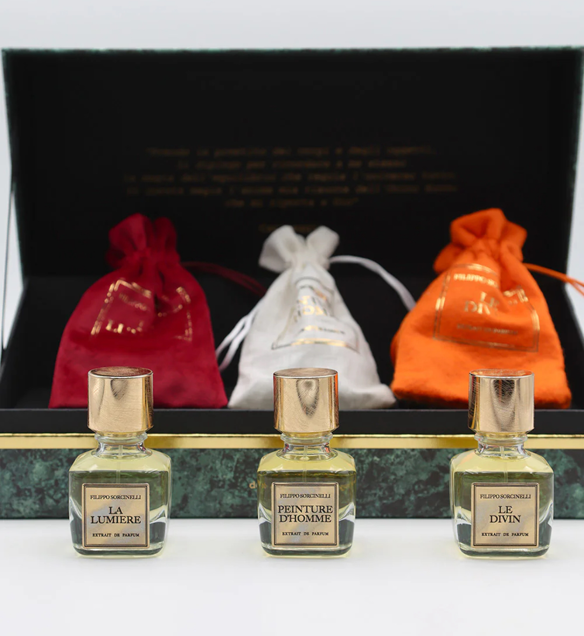 FILIPPO SORCINELLI UNICO SUONO EXTRAIT DE PARFUM 3 X 30ML SPRAY + 15ML AMBROSIVS FREE + 15ML TU ES PETRUS FREE